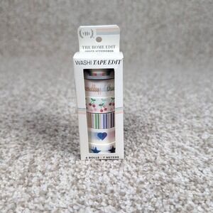 The Home Edit Washi Tape Edit 6 Rolls 7 Meters Rainbow Stars Hearts Cherries